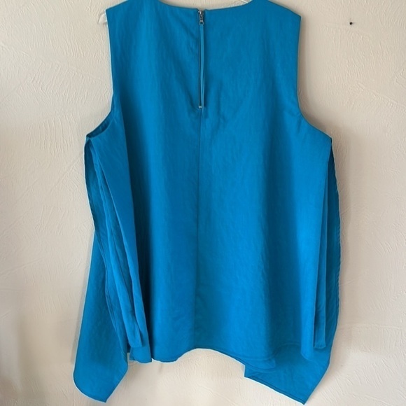 Lane Bryant sleeveless double layer tunic top size 24 back zipper layered tank - Picture 4 of 13